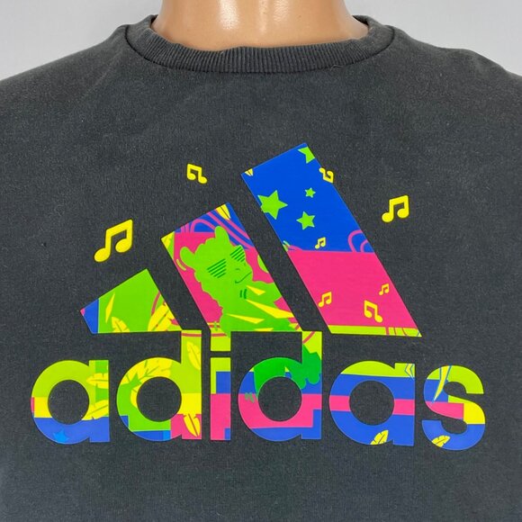 NWOT DISCONTINUED Adidas X LEGO VIDIYO Sweatshirt Sz L Retro 80s Music Street - Picture 1 of 8